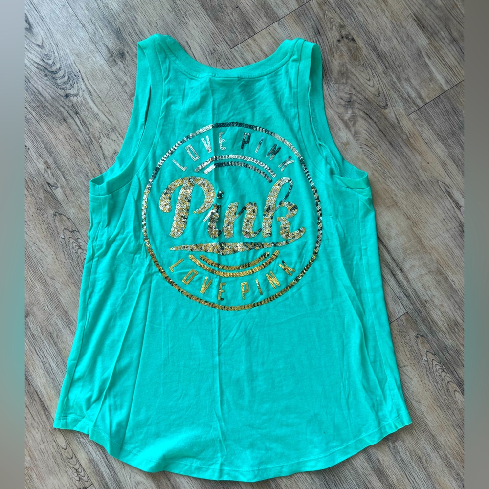 Vintage PINK Brand BLING Graphic Tank Top